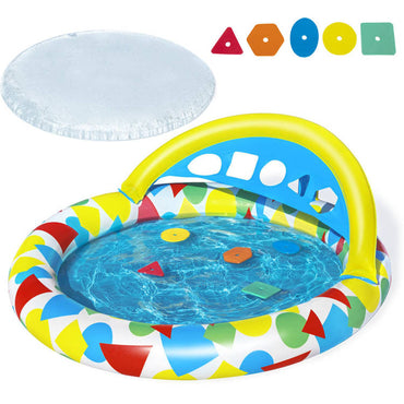 BESTWAY Learn and Splash Round Pool 3ft 11in x 3ft 10in x 1ft 6in (4in Depth)